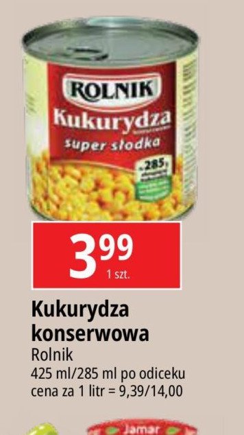 Kukurydza konserwowa super słodka Rolnik promocja