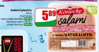 Salami plastry Könecke promocja w Dino