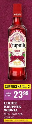 Likier Krupnik wiśnia promocja