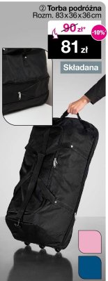 Torba podróżna Rozm. 83x36x36cm, składana promocja w Woolworth