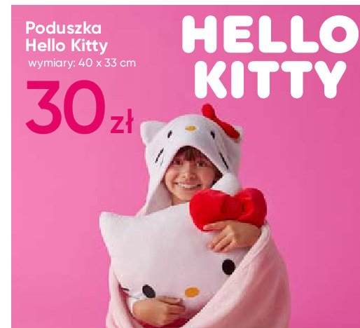 Poduszka hello kitty 40 x 33 cm promocja w Pepco