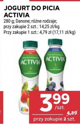 Jogurt do picia Activia Danone promocja w Stokrotka