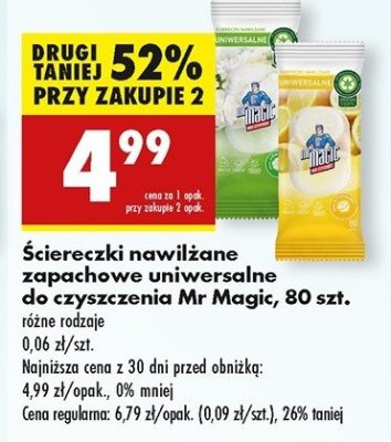 Chusteczki do czyszczenia 艣wie偶a cytryna Mr magic promocja