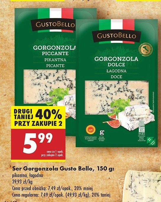 Gorgonzola łagodna Gustobello promocja