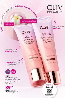 Krem CLIV Time 8 Collagen liftingująco-tonizujący do twarzy z kolagenem 80 ml promocja w Hebe