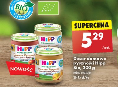 Kaszka manna z jab艂kami czerwonymi owocami HIPP DOMOWE PYSZNO艢CI promocja
