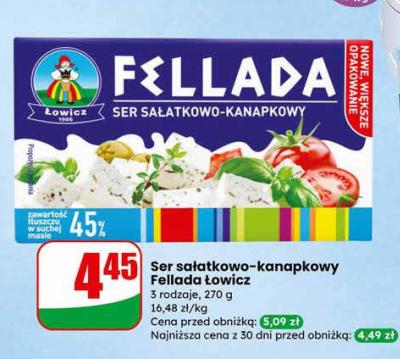 Ser sałatkowo-kanapkowy Fellada Łowicz promocja w Dino