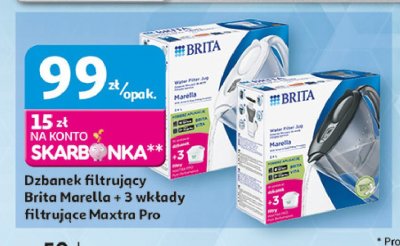 Zestaw dzbanek marella xl 3.5 l bia艂y + wk艂ad maxtra 3 szt Brita fill&enjoy marella promocja