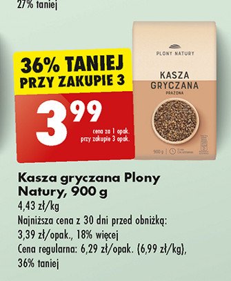 Kasza gryczana prażona Plony natury promocja