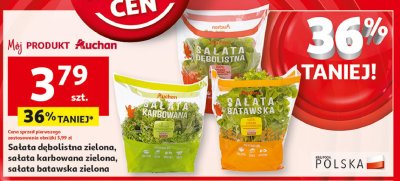 Sałata karbowana zielona Auchan różnorodne (logo czerwone) promocja