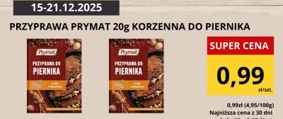 Przyprawa Prymat korzenna do piernika 20g promocja w Supeco
