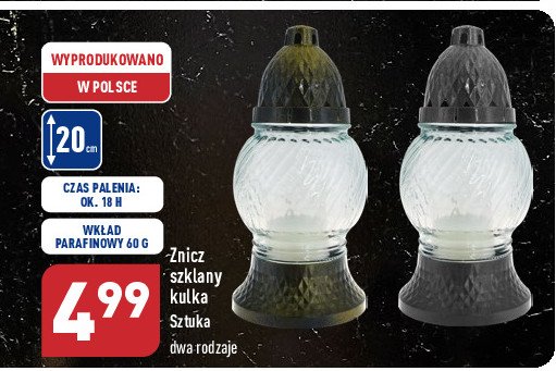Znicz szklany 18 h promocja