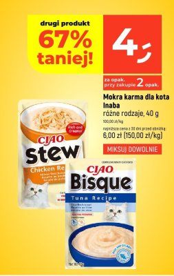 Mokra karma dla kota Inaba różne rodzaje promocja w Dealz