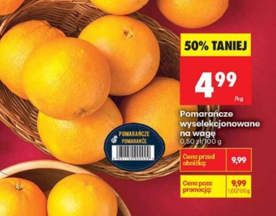 Pomarańcze promocja w Biedronka