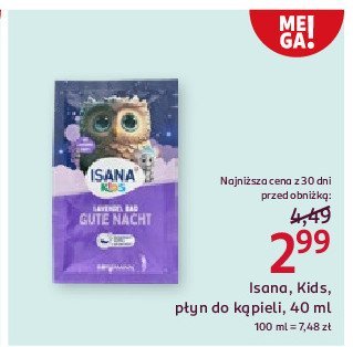 Płyn do kąpieli Isana kids promocja w Rossmann