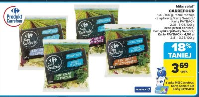 Miks sałat 120-160 g różne rodzaje CARREFOUR promocja w Carrefour Market