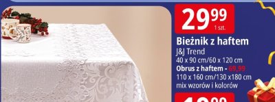 Bieżnik z haftem I&J Trend promocja w Leclerc