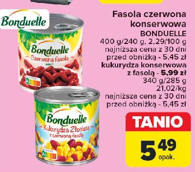 Kukurydza złocista z czerwoną fasolą Bonduelle promocja