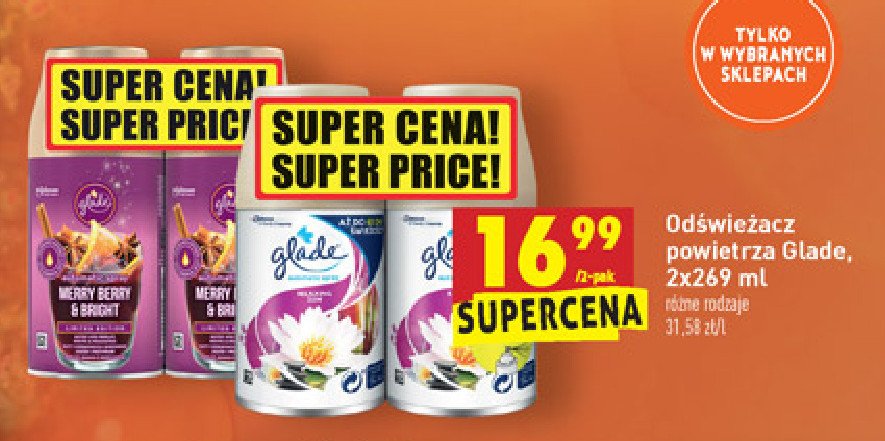 Odświeżacz powietrza japoński ogród + zapas Glade by brise automatic spray promocja