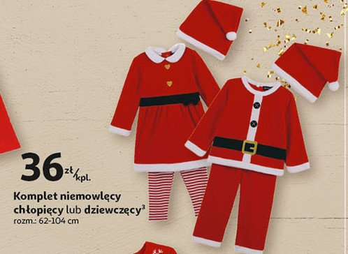 Komplet niemowl臋cy dziewcz臋cy miko艂aj 62-104 cm Auchan inextenso promocja