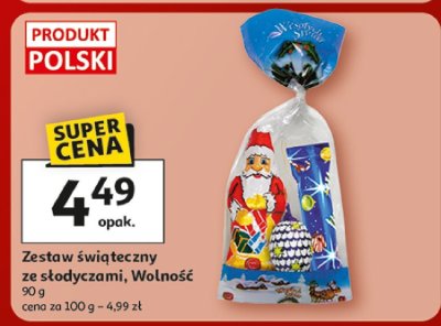 Zestaw świąteczny ze słodyczami Wolność 90g promocja w Auchan