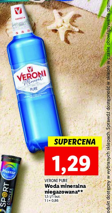 Woda pure Veroni mineral promocje
