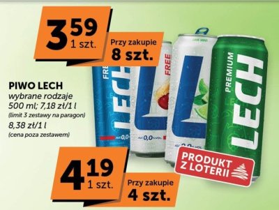 Piwo Lech wybrane rodzaje promocja w Groszek
