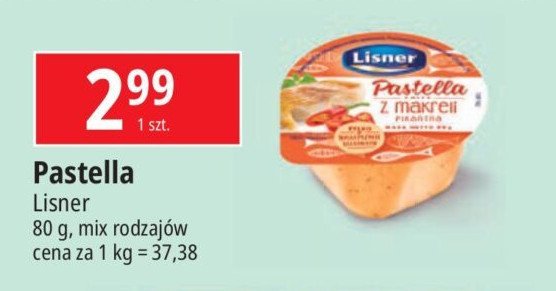 Pasta z makreli Lisner pastella promocja