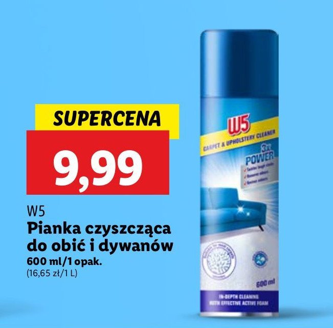 Pianka do czyszczenia dywanów i obić W5 promocja