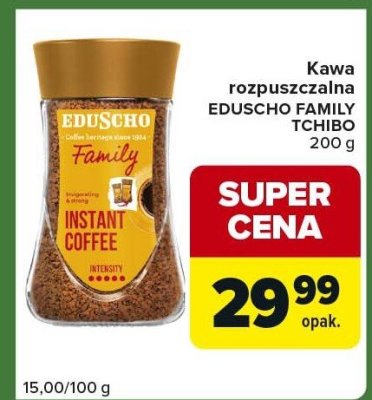 Kawa rozpuszczalna EDUSCHO FAMILY TCHIBO promocja w Carrefour Express