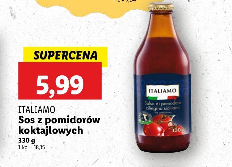 Sos z pomidor贸w koktajlowych Italiamo promocja