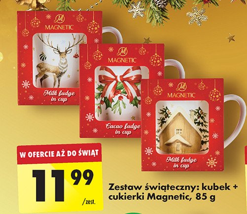 Zestaw świąteczny: kubek + cukierki Magnetic promocja