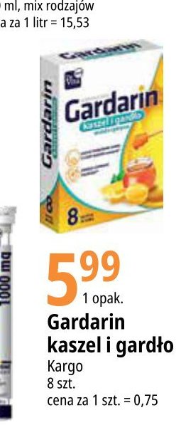 Tabletki na ból gardła GARDARIN promocja