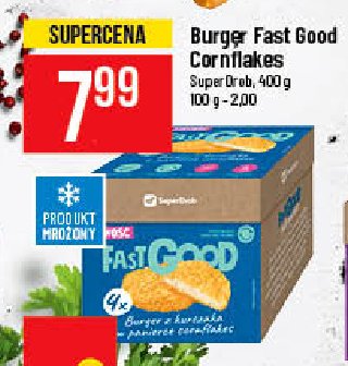 Burger fast good cornflakes Superdrob promocja