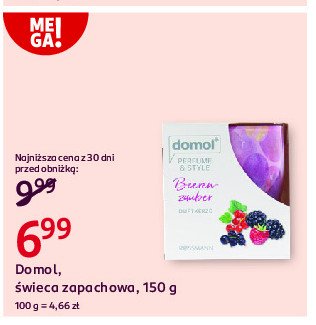 Świeca zapachowa owoce leśne Domol perfume & style promocja w Rossmann