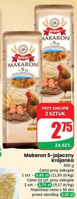 Makaron 5-jajeczny krajanka Almar promocja w Dino