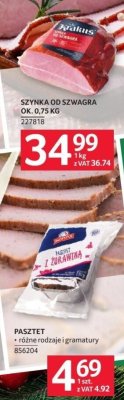 Pasztet różne rodzaje i gramatury promocja w Selgros