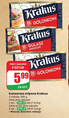 Konserwa mięsna Gulasz Angielski promocja w Dino