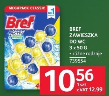 Zawieszka do WC Bref 3x50 G promocja w Selgros