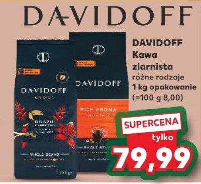 Kawa ziarnista DAVIDOFF różne rodzaje promocja w Kaufland