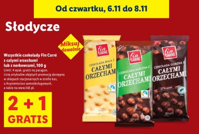 Czekolada z całymi orzechami Fin Carré promocja w Lidl
