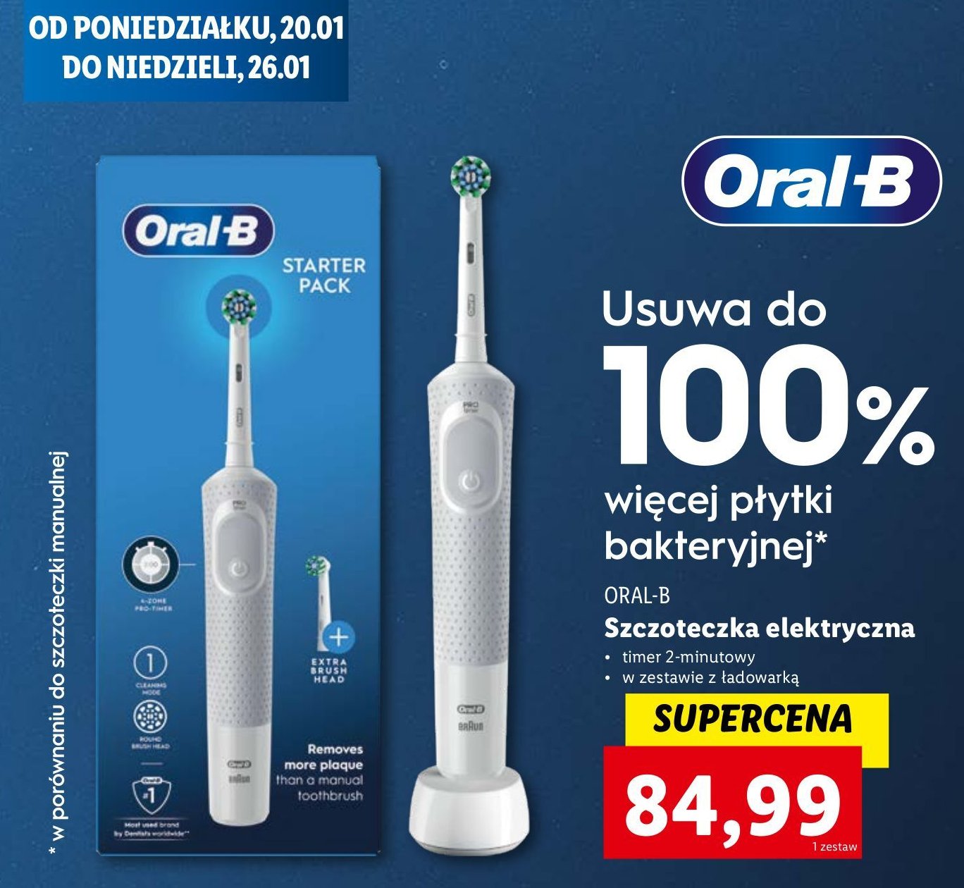 Szczoteczka do zębów 3757 ORAL-B GENIUS promocja w Lidl