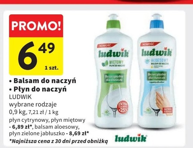 Płyn do mycia naczyń premium zielone jabłuszko Ludwik promocja