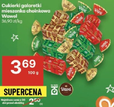 Cukierki galaretki mieszanka choinkowa Wawel promocja w Delikatesy Centrum
