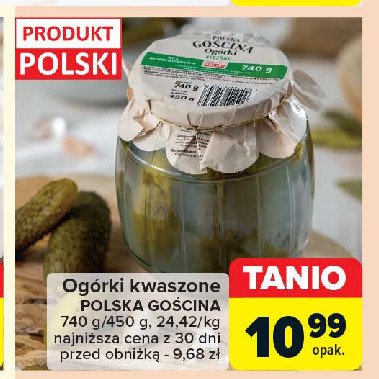 Ogorki kiszone Polska gościna promocja w Carrefour