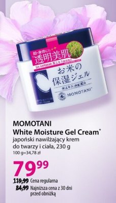 Krem MOMOTANI White Moisture Gel Cream japoński nawilżający do twarzy i ciała 230 g promocja w Hebe