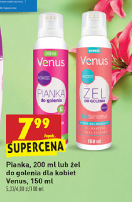 Żel do golenia pro-sensitive Venus promocja