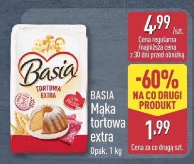 Mąka tortowa extra BASIA promocja w Aldi