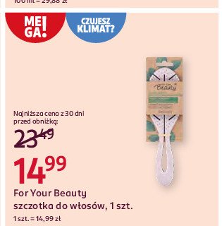 Szczotka do włosów For your beauty promocja w Rossmann