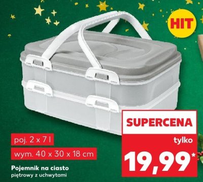 Pojemnik na ciasto piętrowy z uchwytami promocja w Kaufland